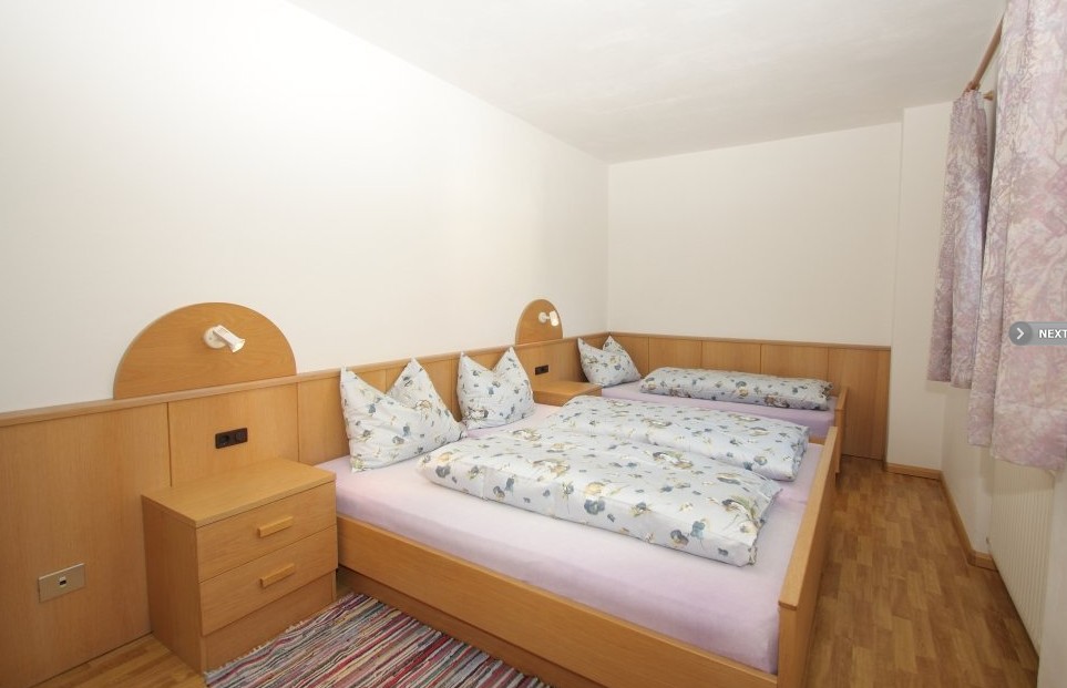Camera da letto dell'appartamento 2 al Paderlafoderhof